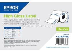  High Gloss Label - Die-cut Roll: 76mm x 127mm, 250 labels C33S045543 (C33S045543)
