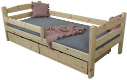  OLGA 5 ágy ágyneműtartóval 90x200 - natúr borovi