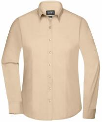 James & Nicholson (Daiber) Női hosszú ujjú ing JN677 - Stone | 2XL (1-JN677-1759963)