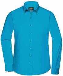 James & Nicholson (Daiber) Női hosszú ujjú ing JN677 - Türkiz | 3XL (1-JN677-1759978)
