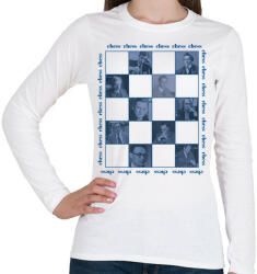 printfashion Popular chess players - Női hosszú ujjú póló - Fehér (7455818)