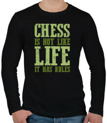 printfashion It has rules - Chess - Férfi hosszú ujjú póló - Fekete (7455681)
