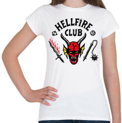 printfashion #HellfireClub - Stranger Things - Női póló - Fehér (7450712)