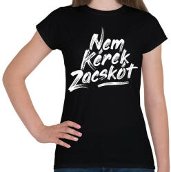 printfashion nem-kerek-zacskot-paint-white - Női póló - Fekete (1074062)