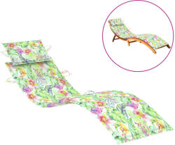 vidaXL Pernă de șezlong, model frunze, 186x58x3 cm, textil oxford (314170)