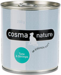 Cosma 6x280g Cosma Nature nedves macskatáp-tonhal & garnéla