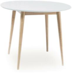 Wipmeble LARSON asztal 90x90 fehér/tölgy fehérített - mindigbutor