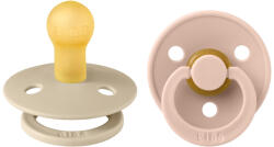 BIBS játszócumi - Colour natúr kaucsuk 0-6 hó vanília és púderrózsaszín 2 db - babycenter-online
