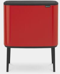 Brabantia Bo Touch Bin érintésre nyíló szelektív szemetes 3 x 11 liter Passion Red - 316005