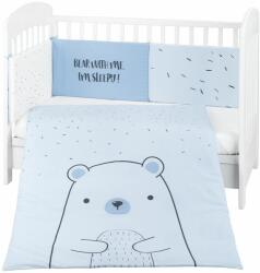 KikkaBoo Set de dormit pentru bebelusi din 2 piese KikkaBoo - Bear with me Albastru, 60 x 120 cm (41101020111)