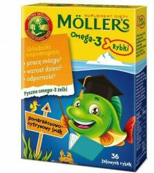 Möller’s Jeleuri cu aromă de portocală și lămâie Omega 3 - Mollers 36 buc