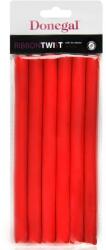 Donegal Bigudiuri de păr 5004, 1, 3cm/18cm, roșii - Donegal Ribbon Twist 6 buc