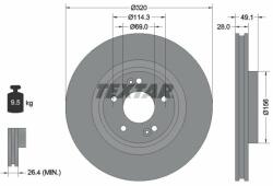 TEXTAR Disc frana TEXTAR PRO 92281803 (92281803)