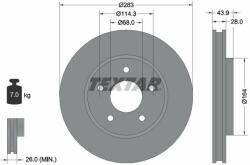 TEXTAR Disc frana TEXTAR PRO 92280103 (92280103)