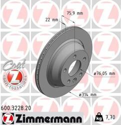ZIMMERMANN Disc frana ZIMMERMANN 600.3228. 20 - automobilus
