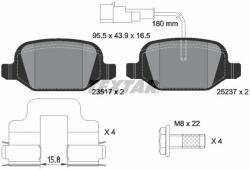 TEXTAR set placute frana, frana disc TEXTAR 2351705 - automobilus - 182,05 RON