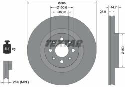 TEXTAR Disc frana TEXTAR PRO 92202203 (92202203)