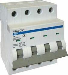 Tracon Electric Kismegszakító, 4 pólus, B karakterisztika 6A, B, 4P, 10kA (TDA-4B-6)