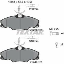 TEXTAR set placute frana, frana disc TEXTAR Q+ 2172402 (2172402)