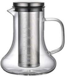 Ceai, Edream Carafa pentru Cold Brew Edream, Sticla borosilicata, FIlru si capac inox, 700 ml