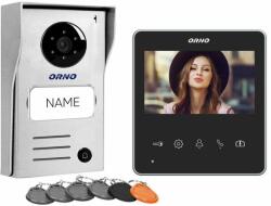 ORNO Videointerfon pentru o familie ORNO NAOS RFID OR-VID-SH-1074, color, monitor LCD 4.3", control automat al portilor, 10 sonerii, infrarosu, deschidere cu ajutorul etichetelor de proximitate, gri/negru 