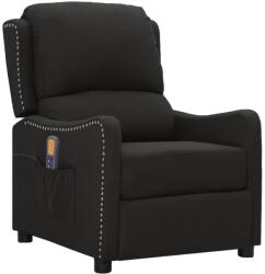 vidaXL Fotoliu de masaj cu ridicare, negru, material textil (3093407)