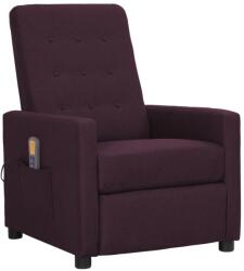 vidaXL Fotoliu de masaj cu ridicare, violet, material textil (3093372)