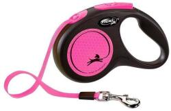 flexi Lesă Flexi Classic M 5 m până la 25 kg roz neon