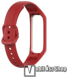 Okosóra pót szíj - szilikon, 120 + 94mm hosszú - PIROS - SAMSUNG Galaxy Fit 2 (SM-R220)