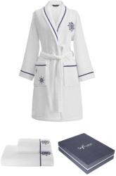 Soft Cotton MARINE LADY fürdőköpeny + törölköző + fürdőlepedő + box L Fehér / White