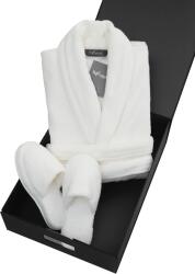 Soft Cotton MICRO COTTON uniszex fürdőköpeny ajándákcsomagolásban + papucs XL + papucs (42/44) + ajándékcsomag Vaj szín / Ecru