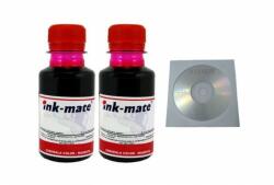 Ink-Mate Set Flacon Cerneala Ink-Mate Compatibil Canon 2x100ml GI-46M Magenta, 2buc Cdr Maxell cu plic