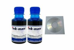 Ink-Mate Set Flacon Cerneala Ink-Mate Compatibil Canon 2x100ml GI-46C Cyan, 2buc Cdr Maxell cu plic