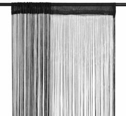 VidaXL Draperii cu franjuri, 2 buc. , 140 x 250 cm, negru (132401) - izocor