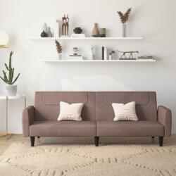 vidaXL Canapea extensibilă cu 2 locuri, gri taupe, material textil (337413) Canapea