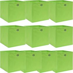 vidaXL Cutii depozitare, 10 buc. , verde, 32x32x32 cm, textil (288371)
