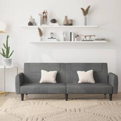 vidaXL Canapea extensibilă cu 2 locuri, gri deschis, textil (337403) Canapea