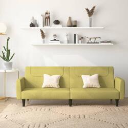 vidaXL Canapea extensibilă cu 2 locuri, verde, material textil (337410) Canapea