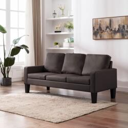 vidaXL Canapea cu 3 locuri, maro, piele ecologică (288762) Canapea