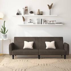 vidaXL Canapea extensibilă cu 2 locuri, maro, material textil (337407) Canapea