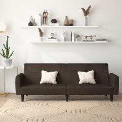 vidaXL Canapea extensibilă cu 2 locuri, maro închis, material textil (337408) Canapea