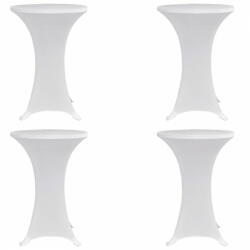VidaXL Husă de masă cu picior Ø60 cm, 4 buc. , alb, elastic (279068) - izocor