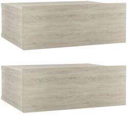 vidaXL Noptiere suspendate, 2 buc. , stejar sonoma, 40x30x15 cm, PAL (800313) - izocor
