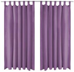 VidaXL Draperii micro-satin cu bride, 2 buc, 140 x 225 cm, violet (132226) - izocor