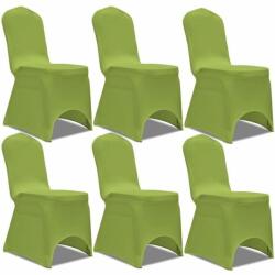 VidaXL Husă elastică pentru scaun, verde, 6 buc (131414)