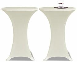 VidaXL Faţă de masă pentru mese înalte Ø 70 cm Crem Elasticizată 2 buc (241208)