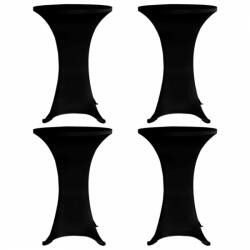 VidaXL Husă de masă cu picior Ø60 cm, 4 buc. , negru, elastic (279071) - izocor
