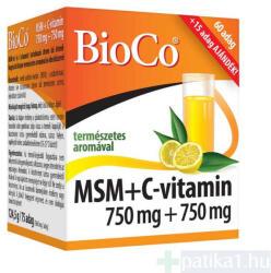 BioCo MSM+C-vitamin 750+750 mg étrendkiegészítő por 75 adag