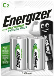 Energizer Power Plus 2500mAh (C / R14) Baby Újratölthető Elem / Ni-MH Akkumulátor (2db)