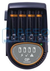 GP PB50 Ni-MH Akkumulátor Töltő és Powerbank + 4db 2600mAh (AA / R6) Ceruza Újratölthető Elem